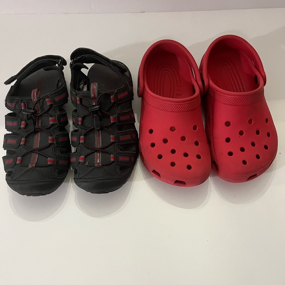 Crocs and Khombu Summer Sandals/Shoes Size 1